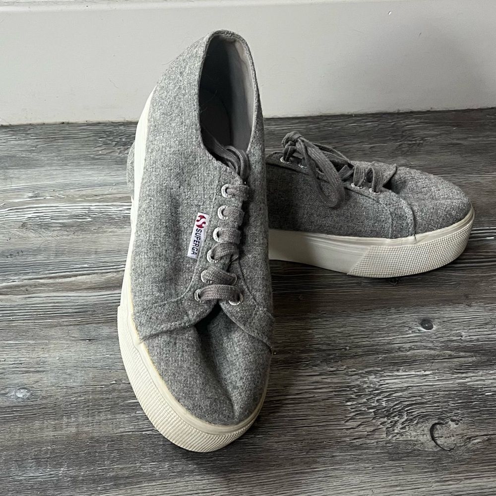 Superga Platform Wool Blend Sneakers